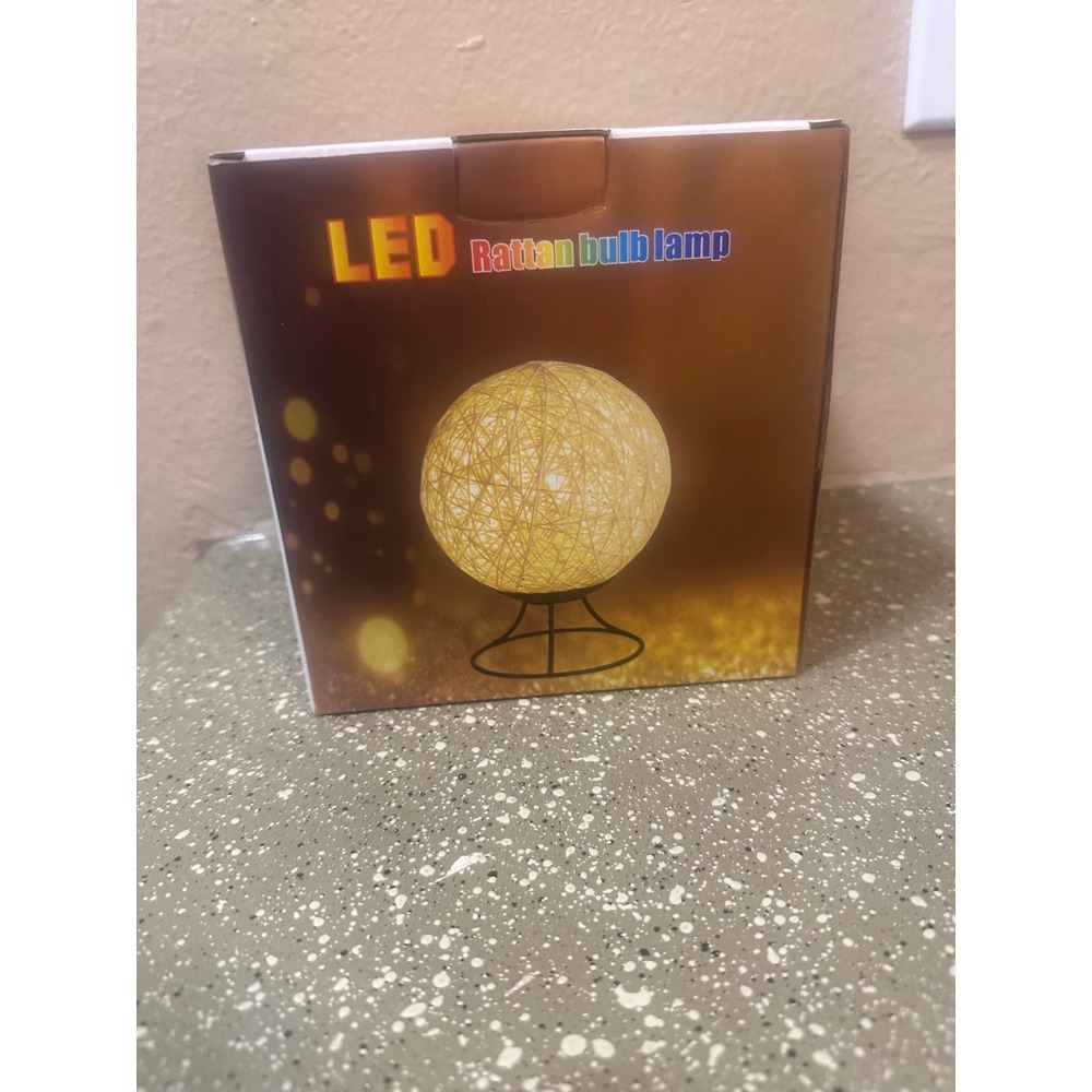 LED Rattan Bulb Lamp Orb Globe Night Light Decorative Home‎ Decor Lighting